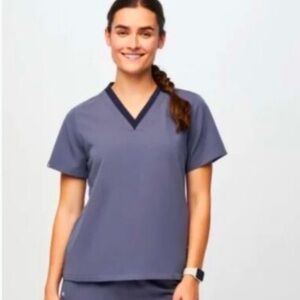 Figs Space Navy Oran Slim Scrub Top - 2XL